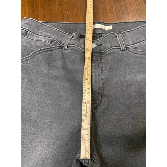 Levis 314 Shaping Straight Jeans Women 32 Grunge Academia Twee Preppy Fall Slit - Picture 6 of 10